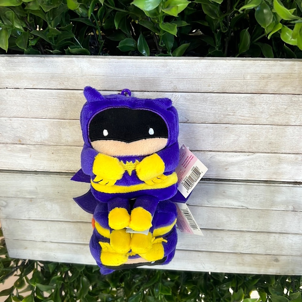 Batgirl clip-on keychain with tag